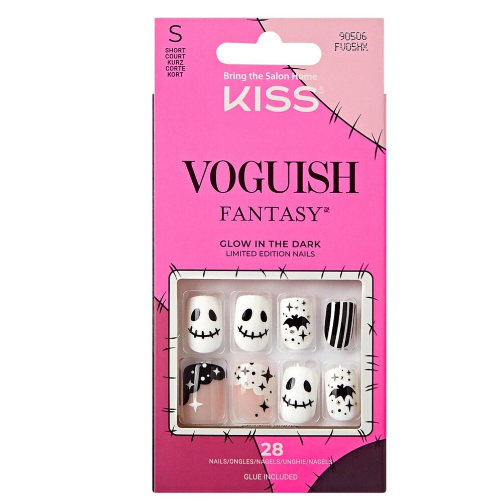 3x Kiss Halloween Special Design Nails Lot Glow Voguish Short Square Candy Corn - Picture 10 of 12